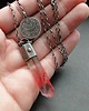 wisiory Aztecki  Amulet z kwarcem 4