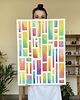 obrazy Obraz 75x 55cm  Geometria Szczęścia Multikolor Radosny Pastele Olejne 4