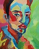 obrazy Obraz  olejny  portret buntownika 1