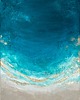 obrazy Turkusowy obraz abstrakcyjny Maldives  - 30x40 cm 1