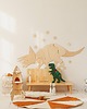 naklejki ścienne do pokoju dziecka Dinozaur TRICERATOPS  Dekoracja Ścienna Origami, drewniana 4