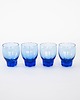 szklanki i kieliszki Komplet kobaltowych szklanek, duński design, lata 70, produkcja: Dania 2