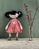 lalki Lalka Klara Lniana lalka w koralowej sukience 3