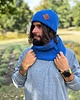 czapki i kapelusze męskie Męska bawełniana czapka beanie logo ekoskórka Niebieski Kobalt 6