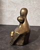 figurki i rzeźby Rzeźba z gipsu, Para Zakochanych, brązowe złoto, wys. 12 cm 4