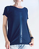 t-shirt damskie Granatowa Kreska na granacie Oversize 2