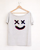 t-shirt damskie Uśmiechajmy się Szary Oversize 1