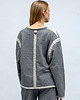 bluza bez kaptura damska BLUZA CROP ,,CINDI '' szara 2