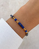 bransoletki z kamieni naturalnych Bransoletka na gumce lapis lazuli z hematytem 4