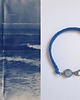 bransoletki z kamieni naturalnych Bransoletka BOHO ręcznie tkana, granatowa z kamieniem księżycowym 6