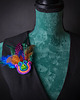broszki Kolorowa broszka soutache z piórami 2