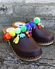 buty różne Niepowtarzalne tęczowe boho drewniaki- rozm 36 2