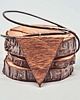 chokery Naszyjnik choker drewniany trójąt 1