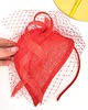 fascynatory LOLA red toczek z sinamay i woalki 1
