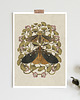 grafiki i ilustracje Moths & Maidenhair Fern, ćmy plakat, plakat botaniczny, adiantum, 2
