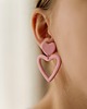 kolczyki z masy plastycznej Wiszące SERCA  edycja walentynkowa 1