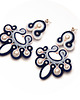 kolczyki soutache Biało niebieskie kolczyki sutasz 1