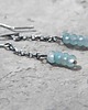 kolczyki wire wrapping Chalcedony na łańcuszku - kolczyki 2