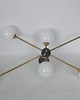 lampy wiszące Żyrandol Stilnovo vintage lata 60. mosiądz szkło 6xE14 4