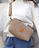 saszetka nerka Torebko nerka z plecionki waflowej Beżowa 2