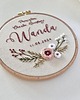 Ozdoby na ścianę Tamborek haftowany - półwianek "Wild rose" 3