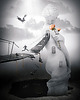 plakaty Surrealistyczny Plakat "Falling in Love" Kolaż 2