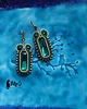 kolczyki soutache Szmaragd i złoto- kolczyki sutasz 1