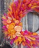 wianki Całoroczny wianek dekoracyjny pink & orange 35/40 cm 1