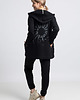 bluza z kapturem damska Bluza bez zapięcia z kapturem-czarny(LA-058) 2