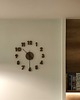 zegary Zegar przyklejany na ścianę z drewna, 50-70cm dąb 6