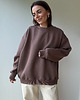 bluza bez kaptura damska Bluza Cheer long choclate 1