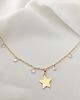 chokery Srebrny pozłacany choker z gwiazdką i cyrkoniami 2