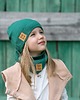 czapki dziecięce Czapka z kominem dziecięca wiosenna - zieleń 3