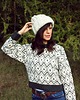 czapki damskie Czapka  beanie handmade melanż ecru 2