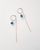 kolczyki z kamieniami Kolczyki srebrne z apatytem Blue Long Spin 1