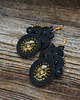 kolczyki soutache Czarno- złote eleganckie kolczyki sutasz 2