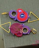 kolczyki soutache Różowo fioletowe kolczyki sutasz 5
