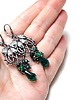 kolczyki wire wrapping Zielone pnącze  vol. 12  kolczyki 5
