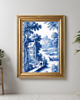 plakaty PLAKAT Toile de jouy, biało niebieska dekoracja, chinoiserie 5