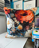 poduszki z grafiką Turkusowa poduszka dekoracyjna w kwiaty 45x45 Floral Vintage 3