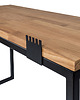 biurka Biurko industrialne loft stal drewno Fiemme czarne 120cm x 50cm dąb 7