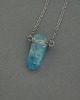 naszyjniki - inne Naszyjnik Talizman niebieski kryształ górski wire wrapping 1