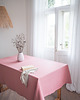 obrusy i serwetki Lniany obrus z listwą heavy linen DUSTY PINK 3