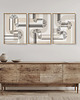 plakaty Zestaw 3 geometrycznych plakatów liniowych, do salonu, sypialni. 3
