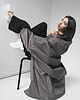 płaszcze damskie Płaszcz longline hoodie oversize stone 1