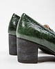 półbuty damskie PÓŁBUTY NA 6 CM SŁUPKU - SKÓRA NATURALNA - MODEL 250 - BUTELKOWA ZIELEŃ 5