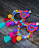 kolczyki soutache Pulo- duże i etniczne kolczyki  z pomponami 1