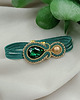 bransoletki soutache Delikatna bransoletka sutasz, zielona butelkowa złota szmaragdowa bransoletka 3