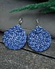 kolczyki soutache Kolczyki sutaszowe koła niebieskie nowoczesne codzienne Luna 2