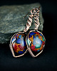kolczyki wire wrapping Kolczyki z kolorowymi agatami 4